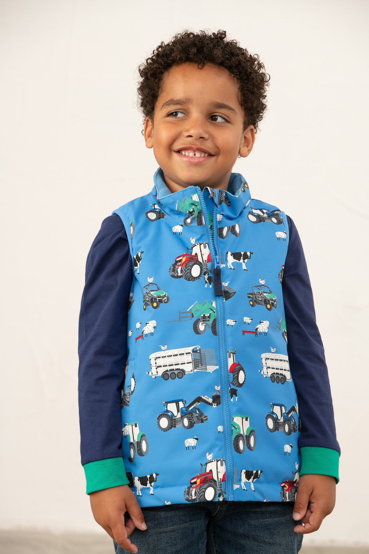 Lighthouse Blue Tractor Gilet