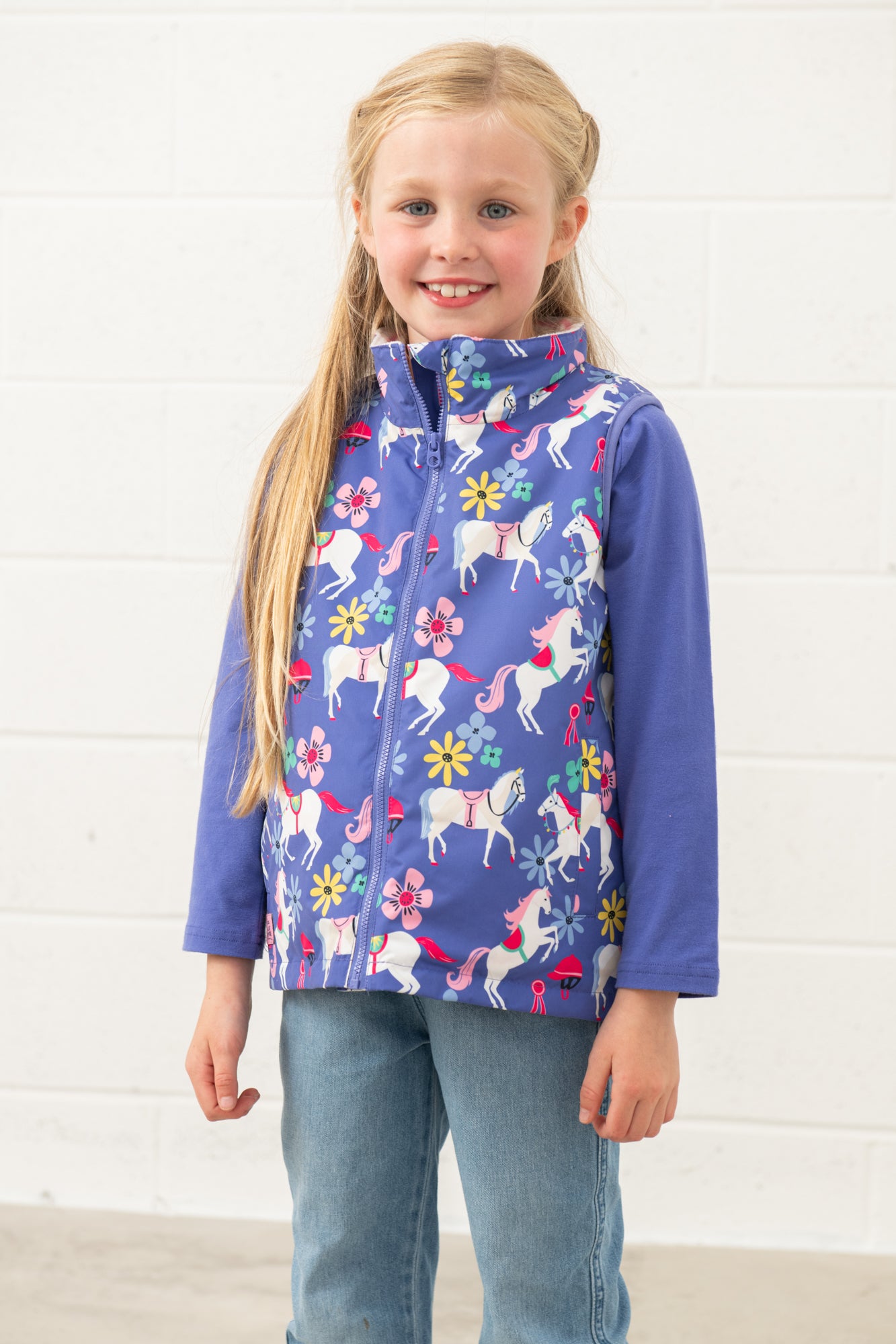 Lighthouse Purple Horse Print Gilet