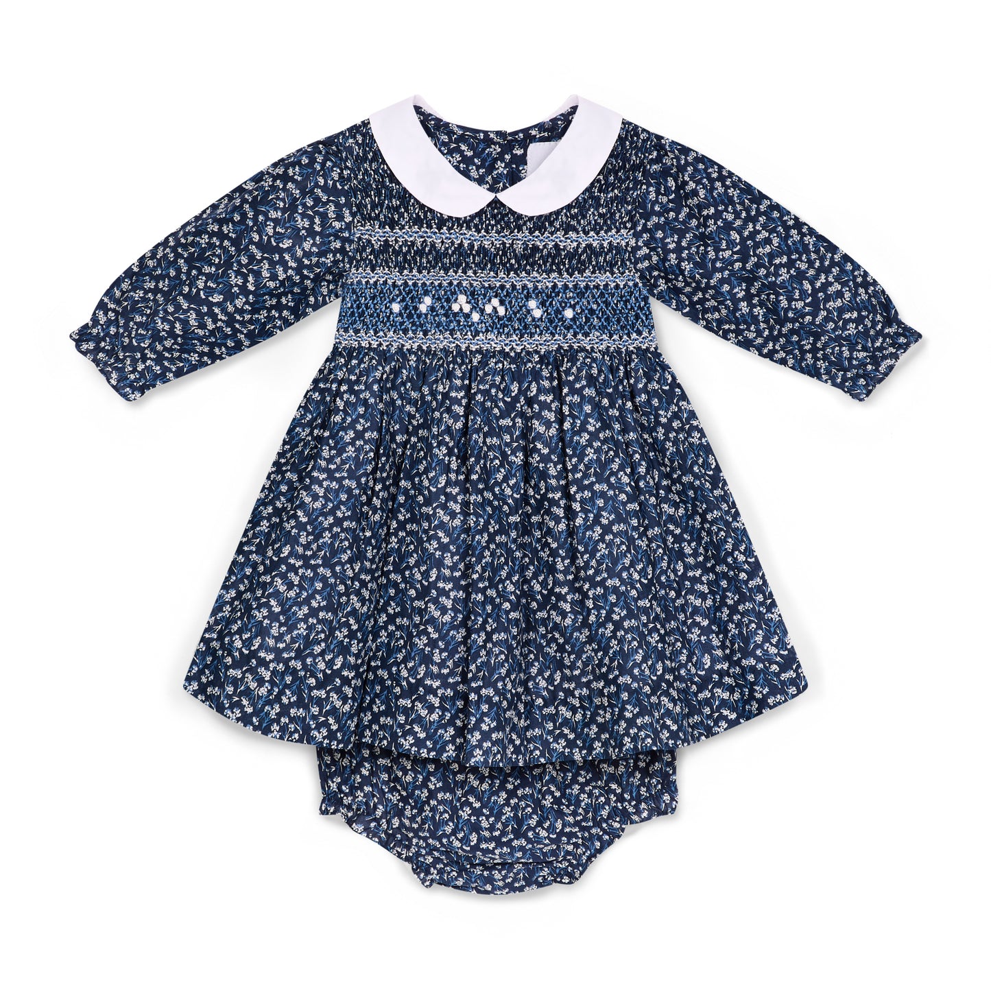 Question Everything Navy and White Dress