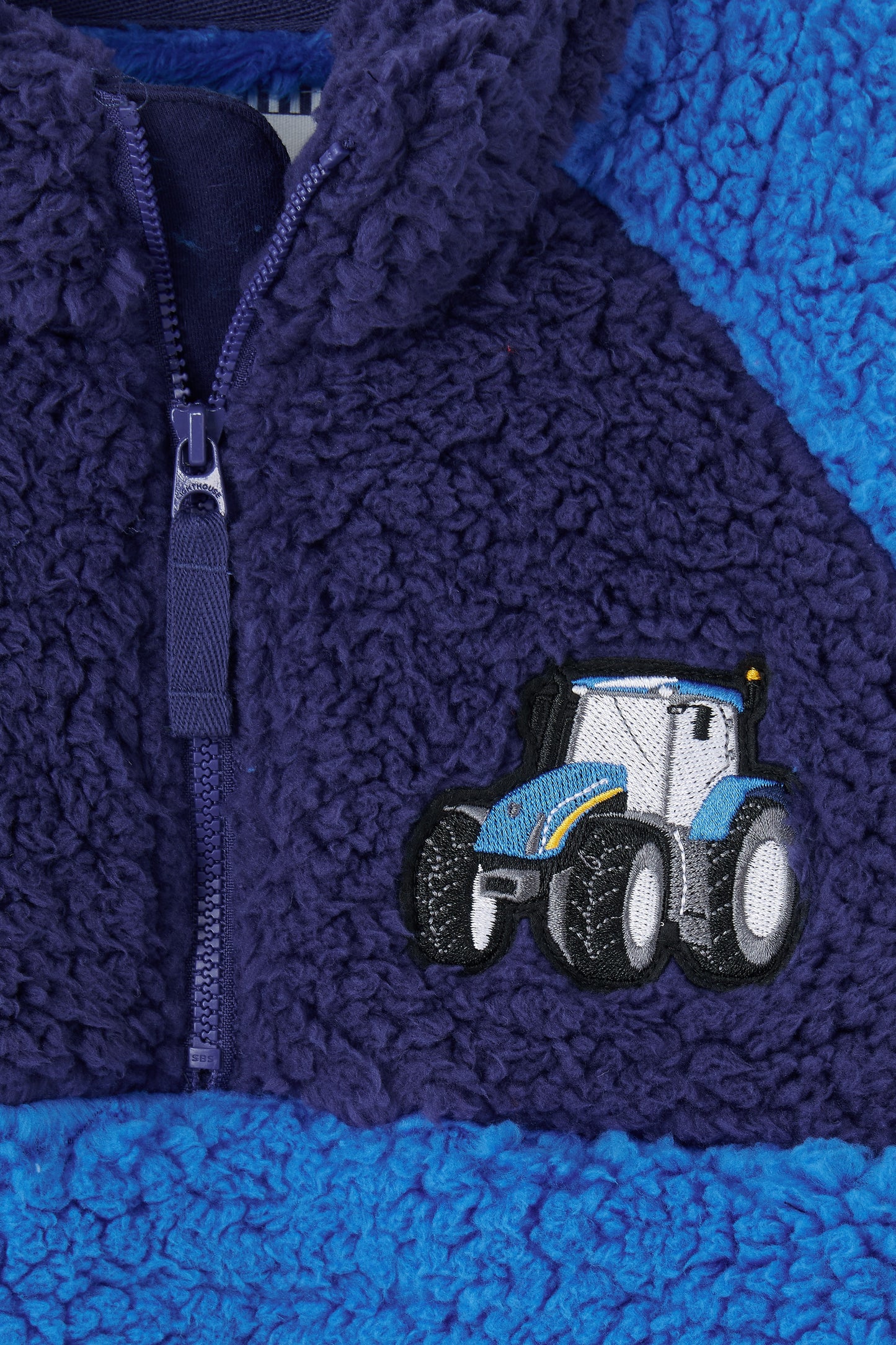 Lighthouse Blue Tractor Fleece