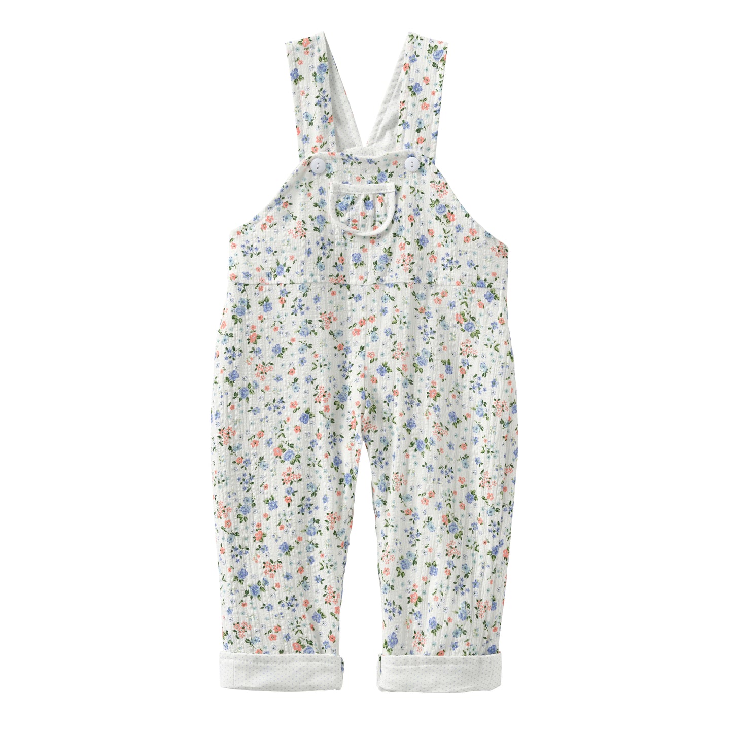 Startsmart Blue Floral Reversible Dungarees