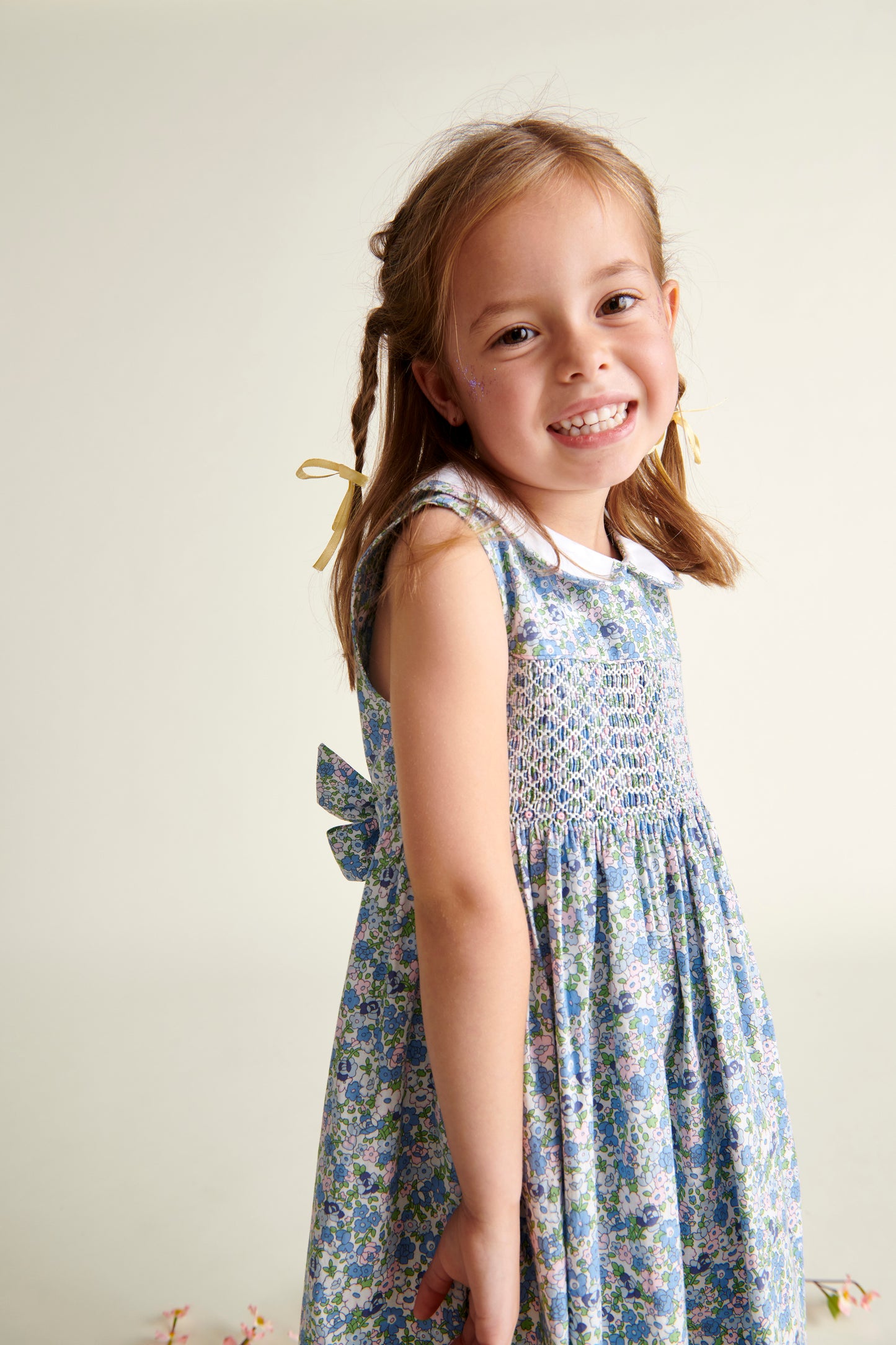 Question Everything Blue Floral Smock Dress