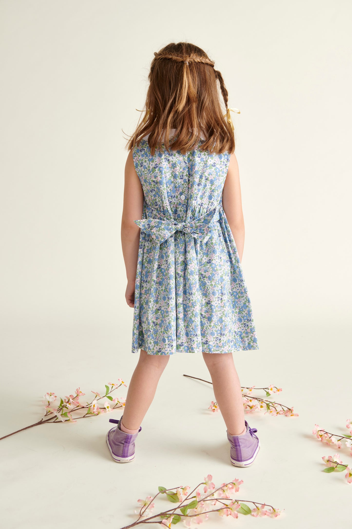 Question Everything Blue Floral Smock Dress