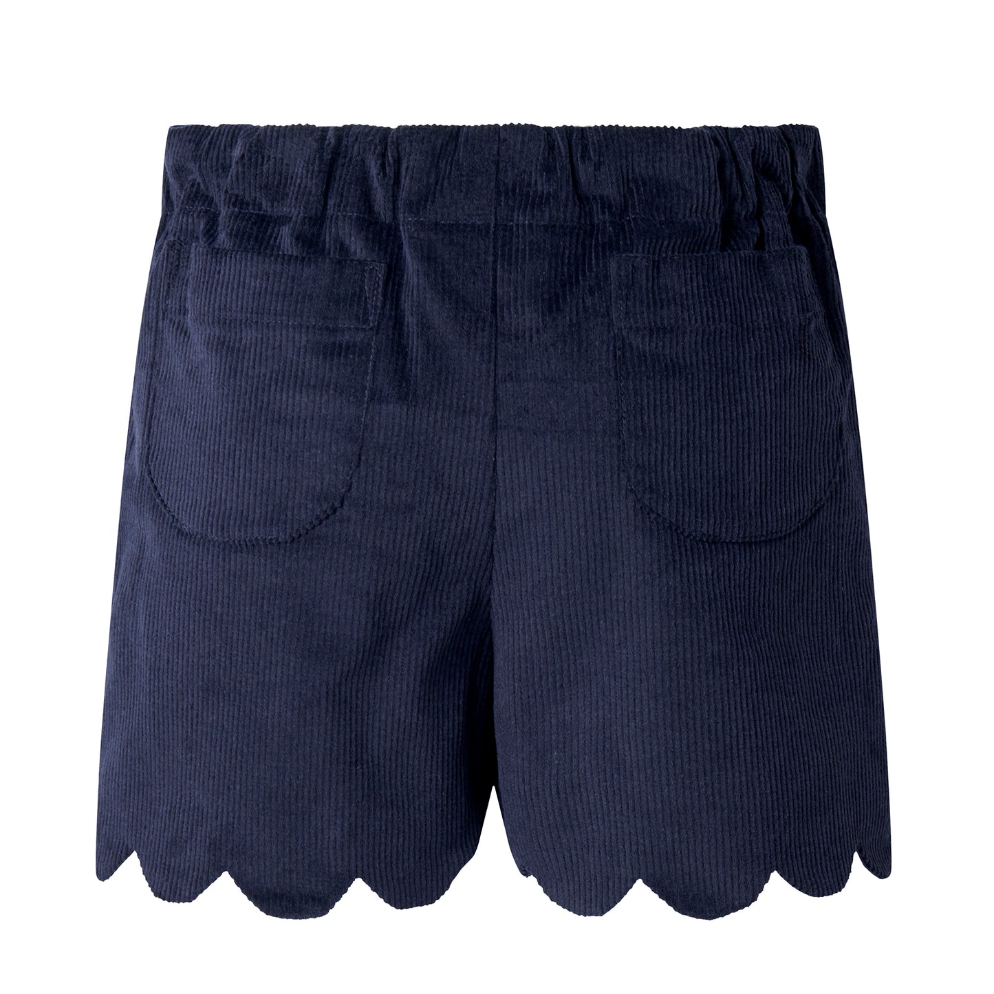 Rachel Riley Navy Cord Scalloped Shorts