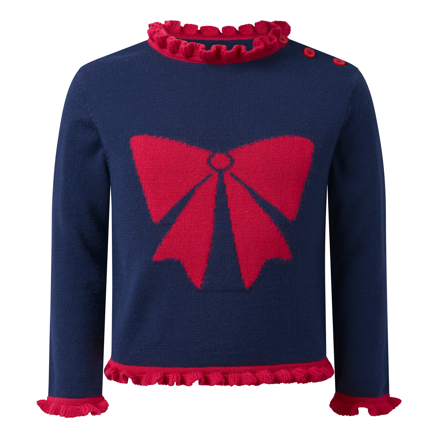 Rachel Riley Navy Bow Jumper