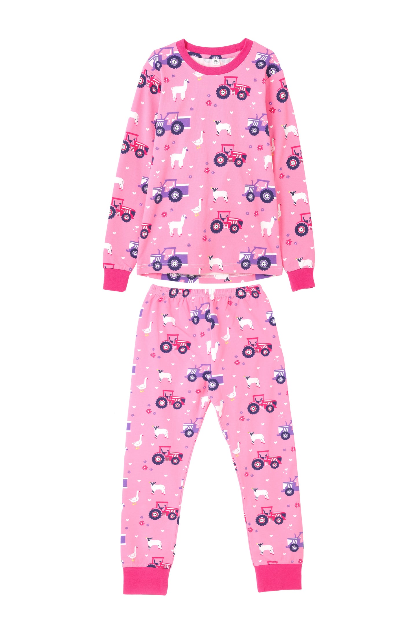 Lighthouse Pink Tractor Pyjama Set