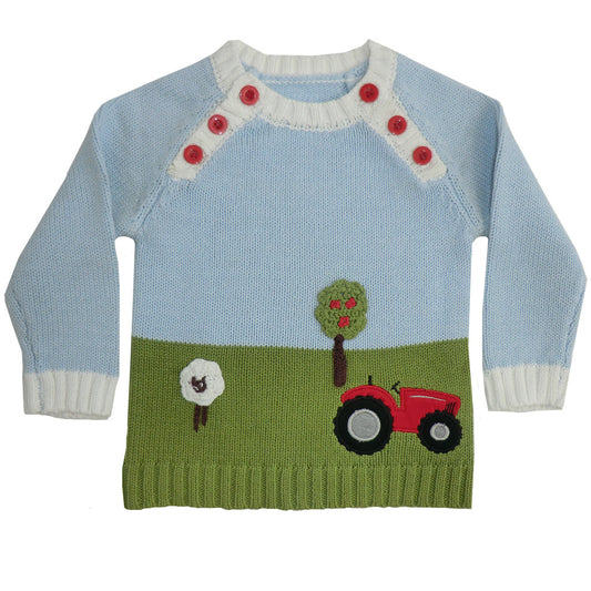 Powell Craft Tractor Crew Neck Jumper