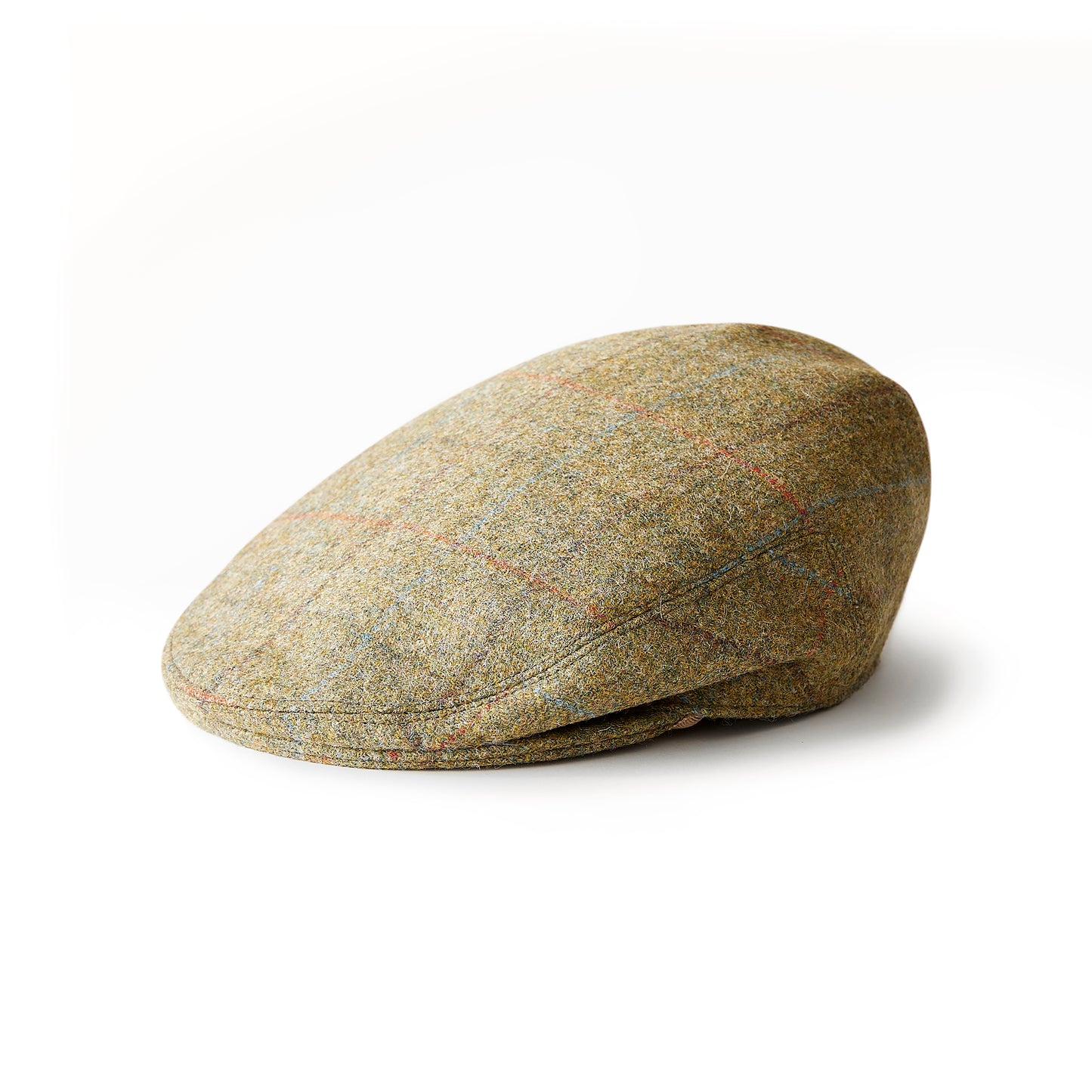 Startsmart Light Blue & Orange Overcheck Flat Cap