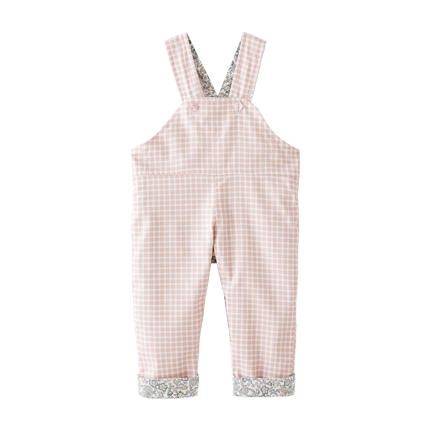 Startsmart Pink Floral/Check Reversible Dungarees