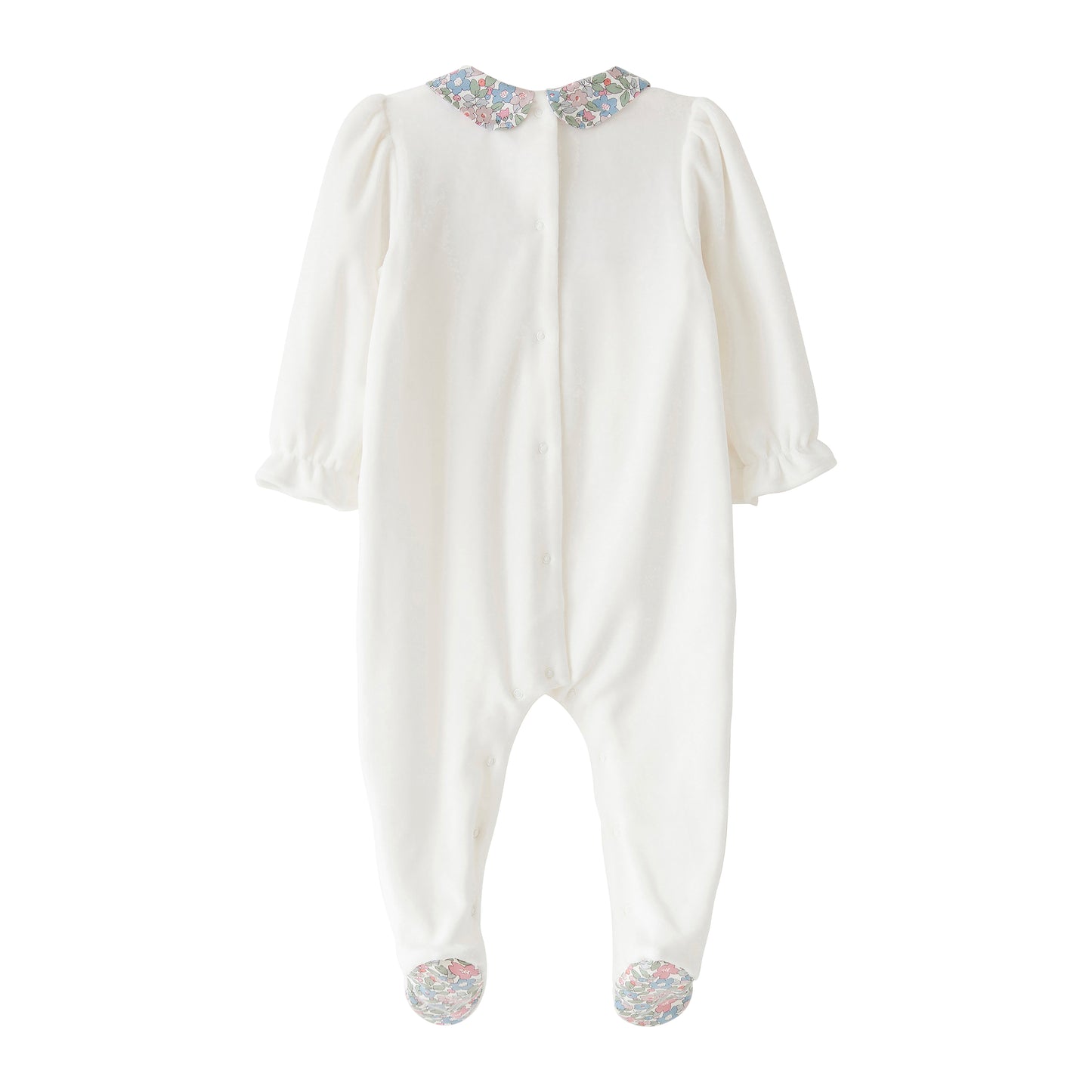 Startsmart Pink/Green/Blue Floral Smocked Sleepsuit