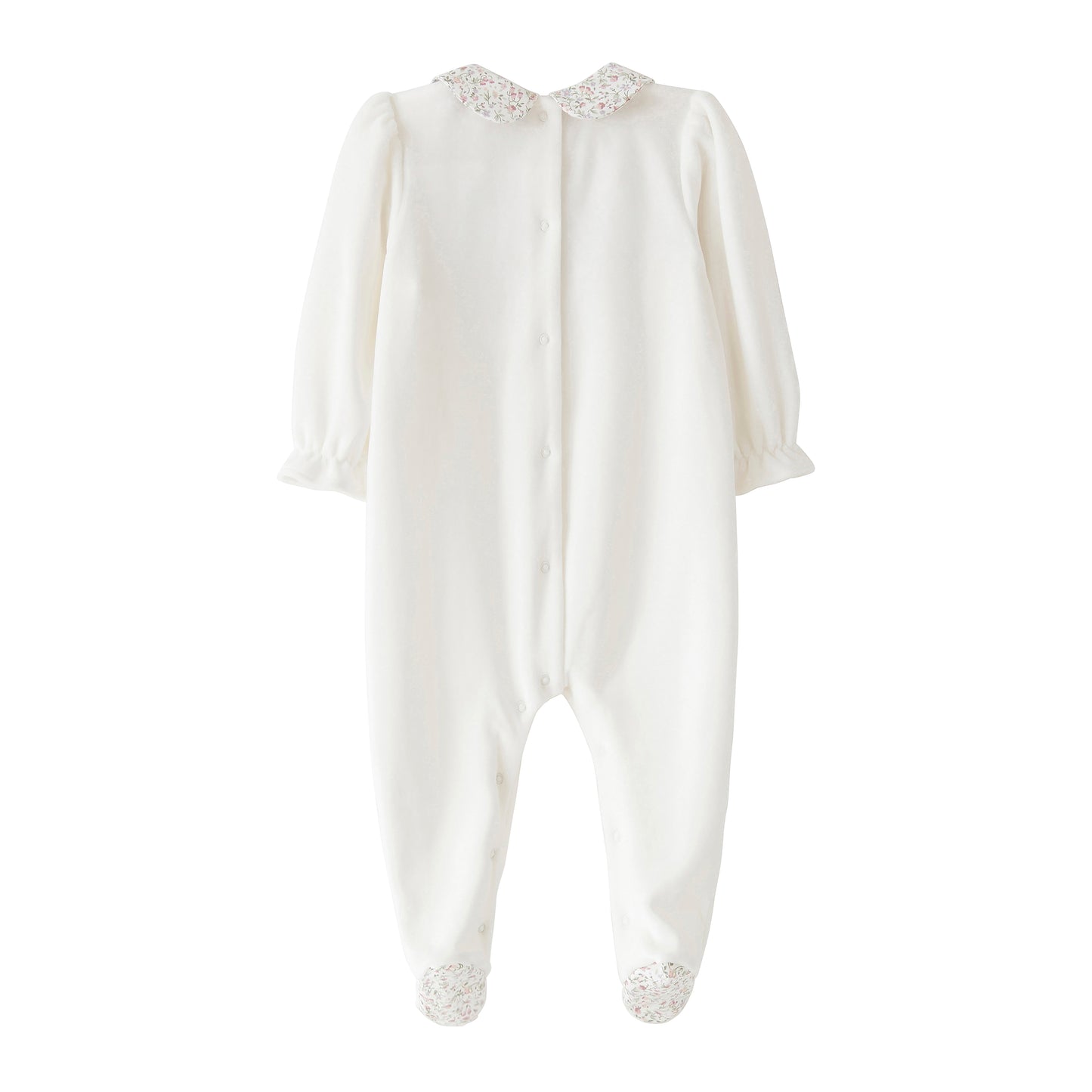 Startsmart Pink/Green Pastel Floral Smocked Sleepsuit