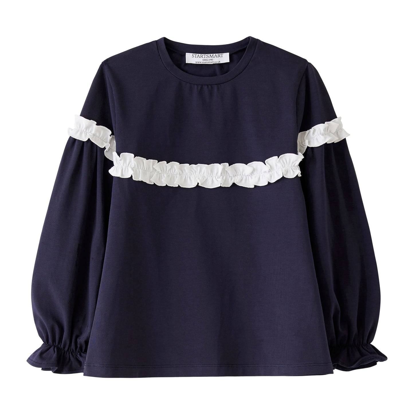 Startsmart Navy Ruffle Top
