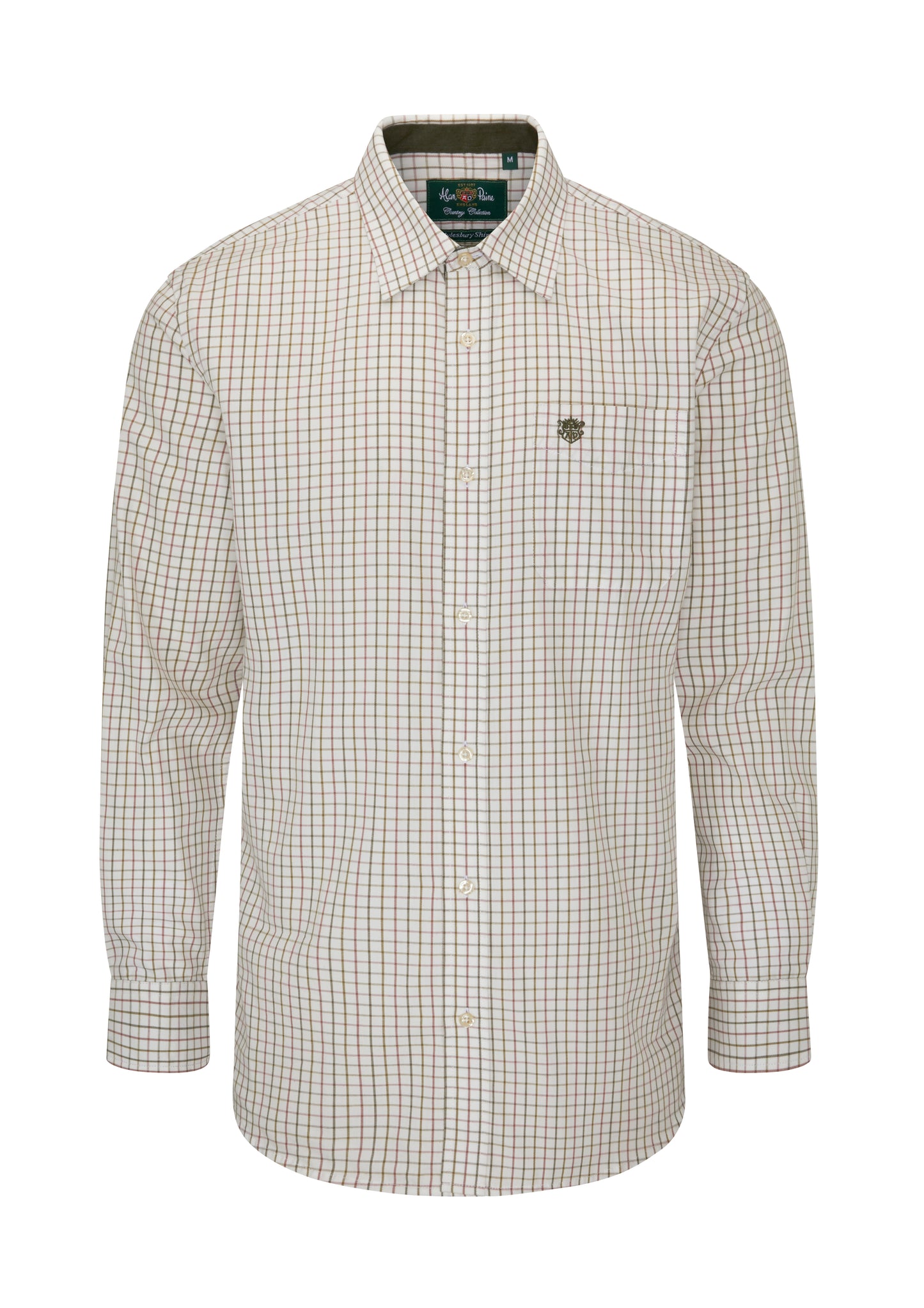 Alan Paine Olive & Red Check Shirt