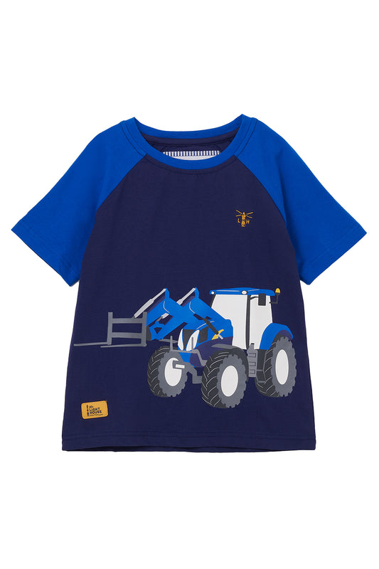 Lighthouse Blue Tractor Frontloader T-Shirt