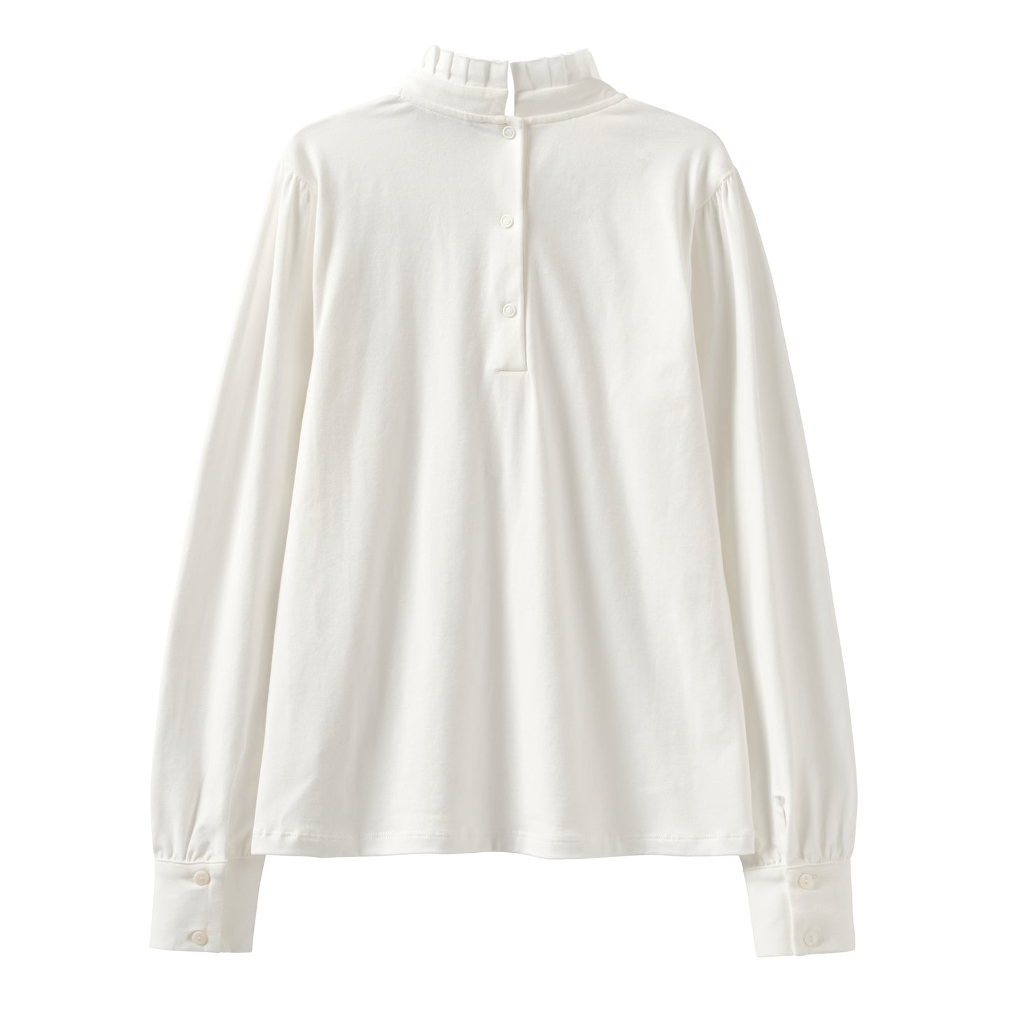 Startsmart Ecru Pie Crust Collar Jersey Cotton Blouse