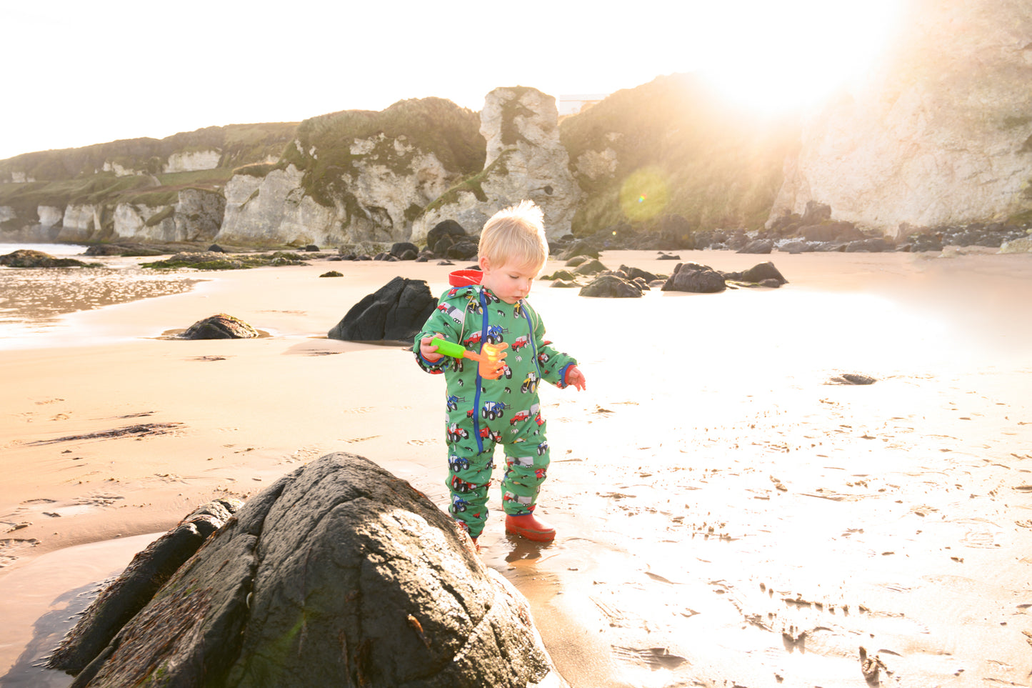 Lighthouse Green Tractor Puddlesuit