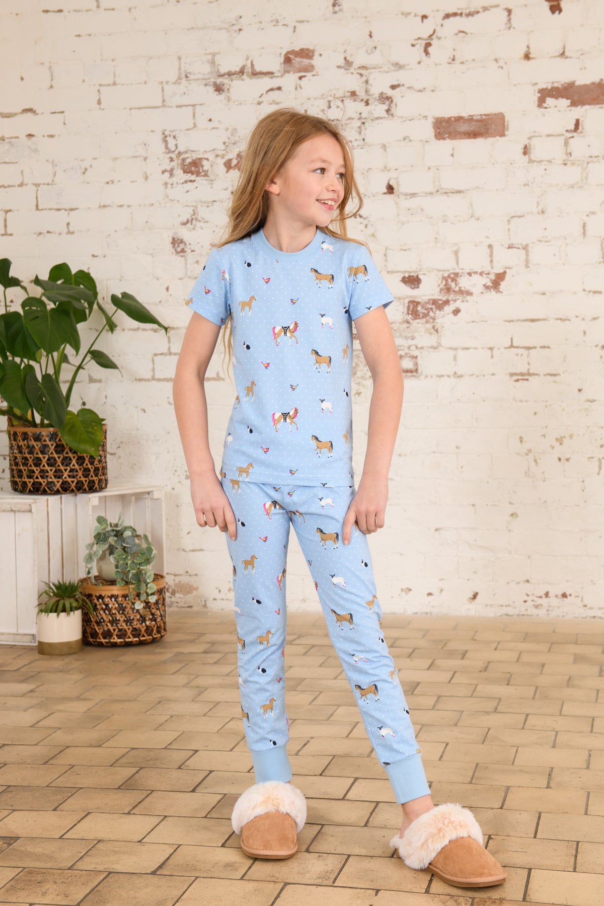 Lighthouse Blue Horse Pyjama Set