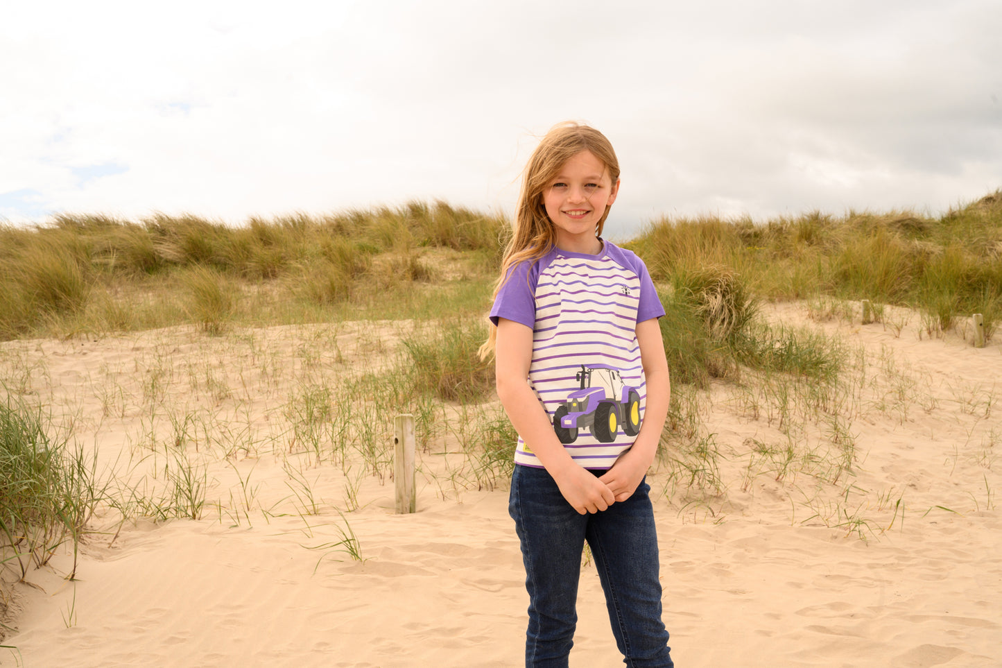 Lighthouse Purple Stripe Tractor T-Shirt