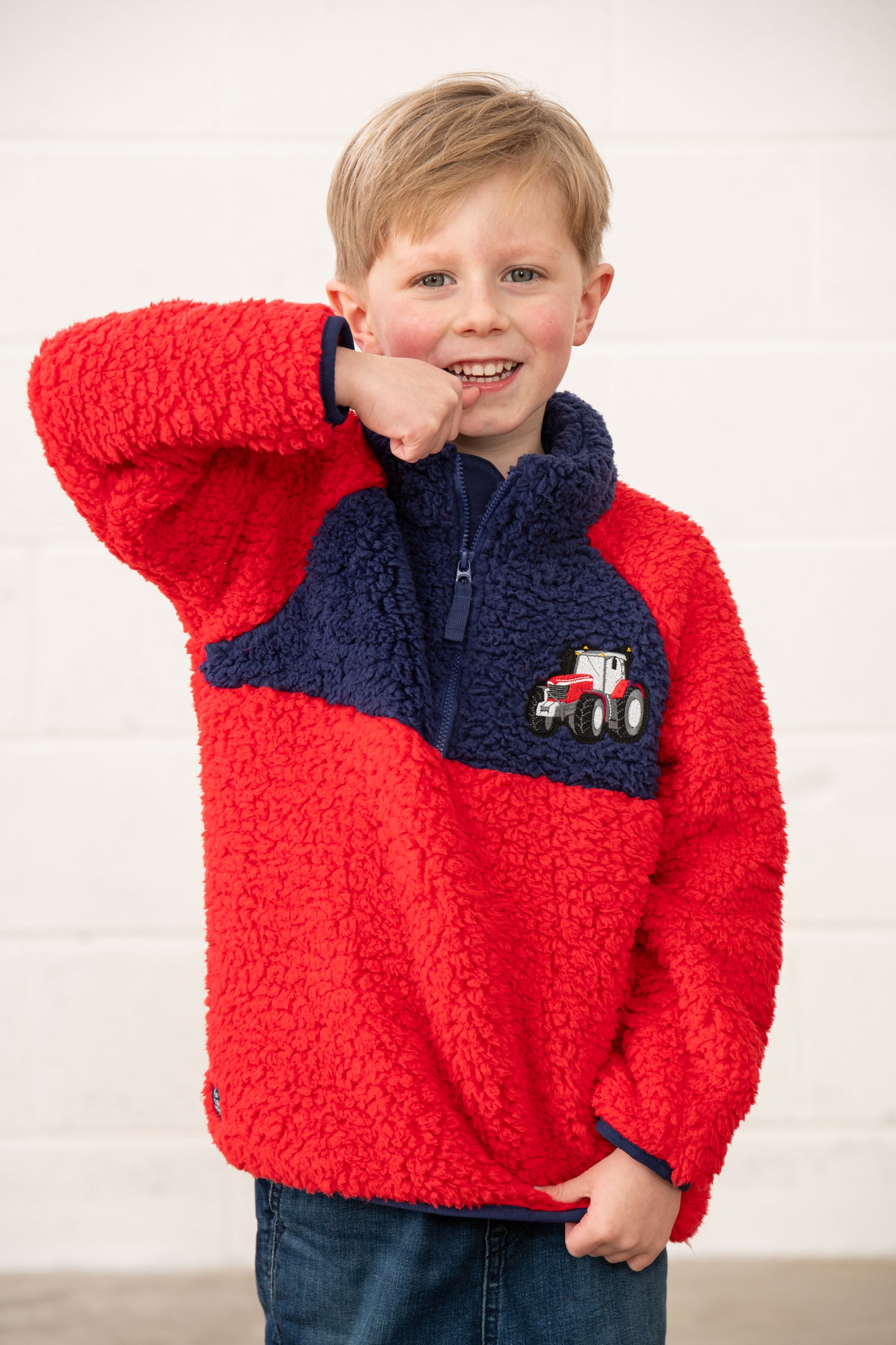 Lighthouse Red Tractor Fleece