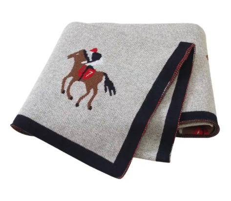 Startsmart Knitted Grey Horse Blanket