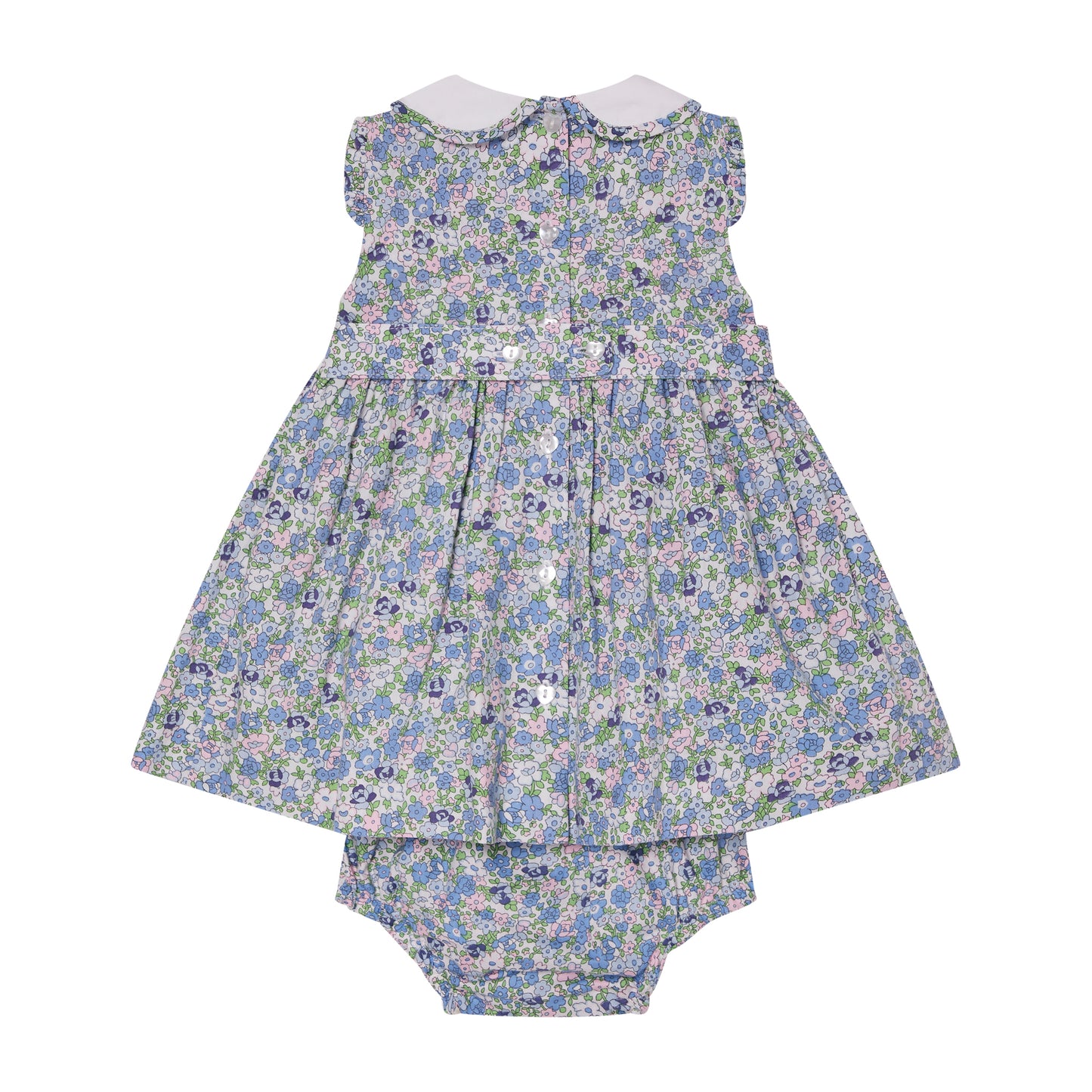 Question Everything Blue Floral Smock Dress
