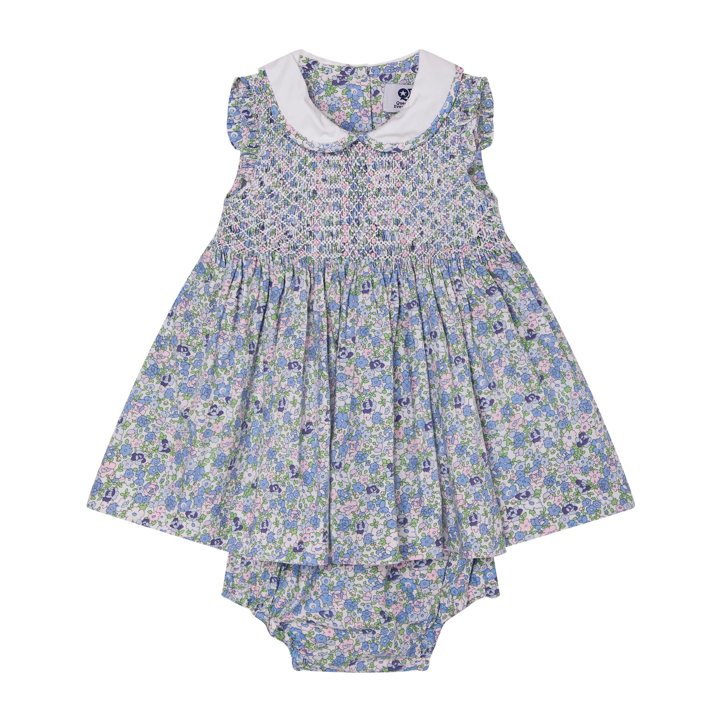 Question Everything Blue Floral Smock Dress