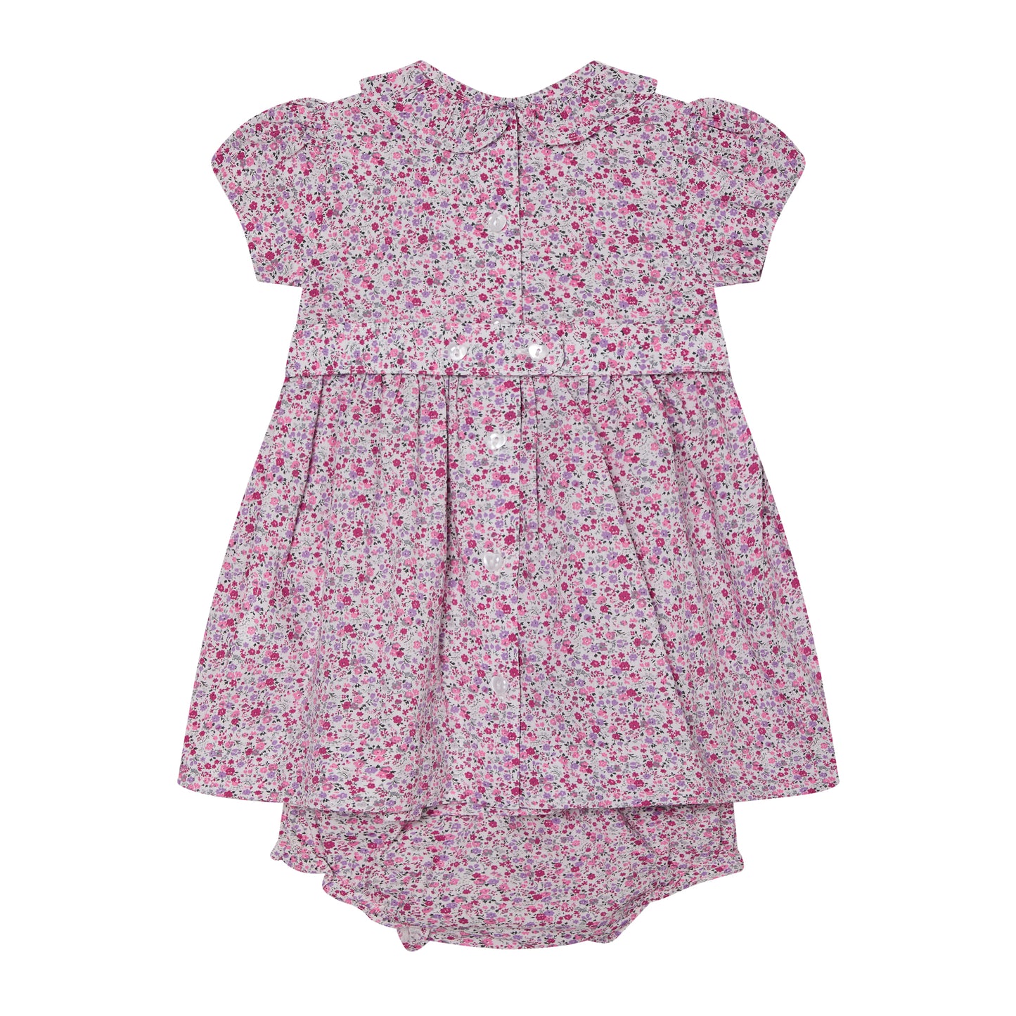 Question Everything Pink Floral Smock Dress