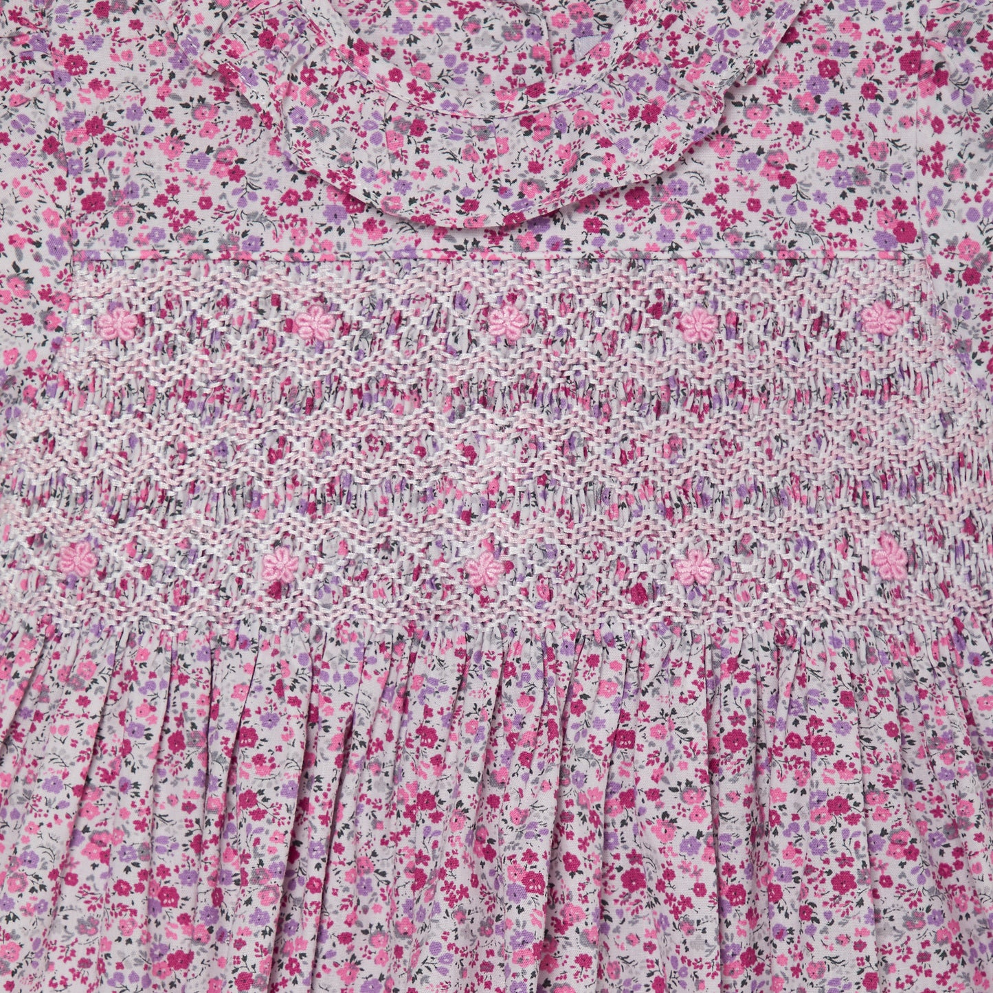 Question Everything Pink Floral Smock Dress