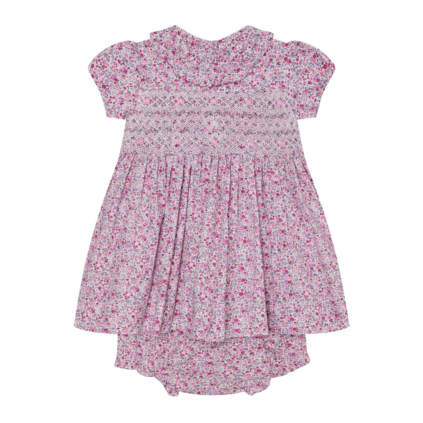 Question Everything Pink Floral Smock Dress