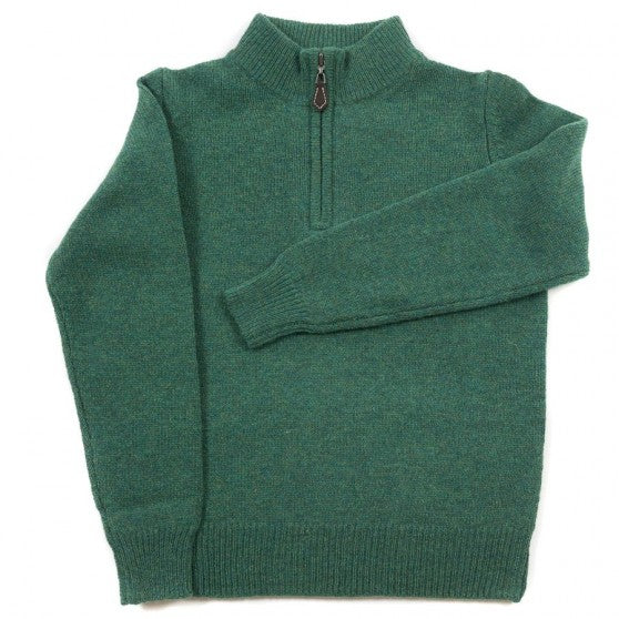 Alan Paine Courgette Lambswool Half Zip Jumper