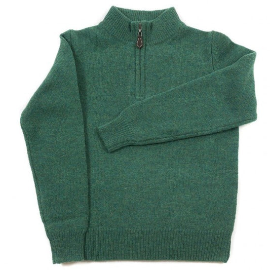 Alan Paine Courgette Lambswool Half Zip Jumper