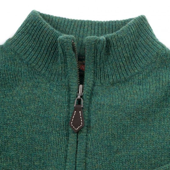 Alan Paine Courgette Lambswool Half Zip Jumper