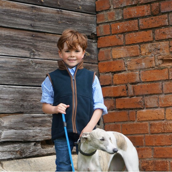 Alan Paine Navy Fleece Gilet FROM