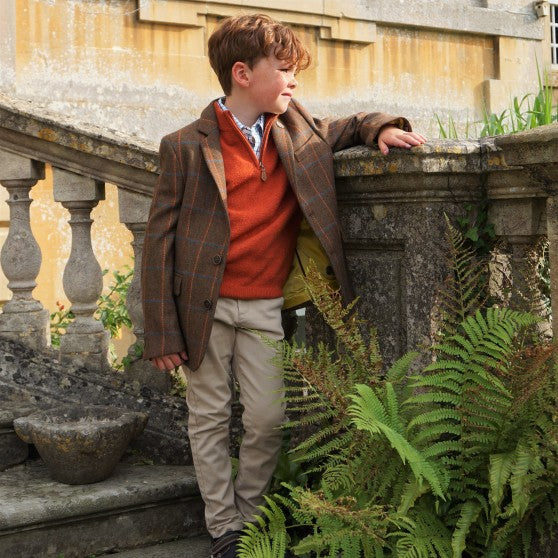 Alan Paine Teak Tweed Jacket for Boys