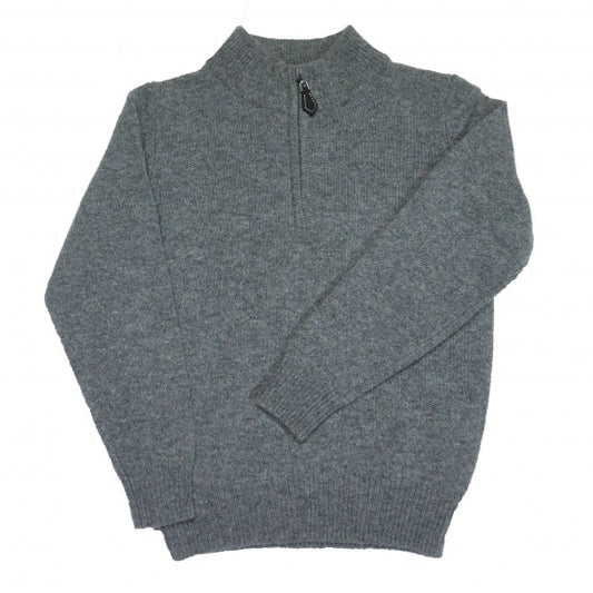 Alan Paine Grey Half Zip Jumper