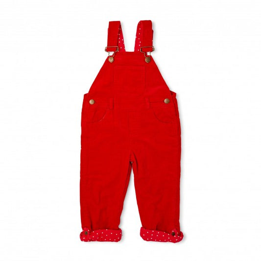 Dotty Dungarees Red Cord 