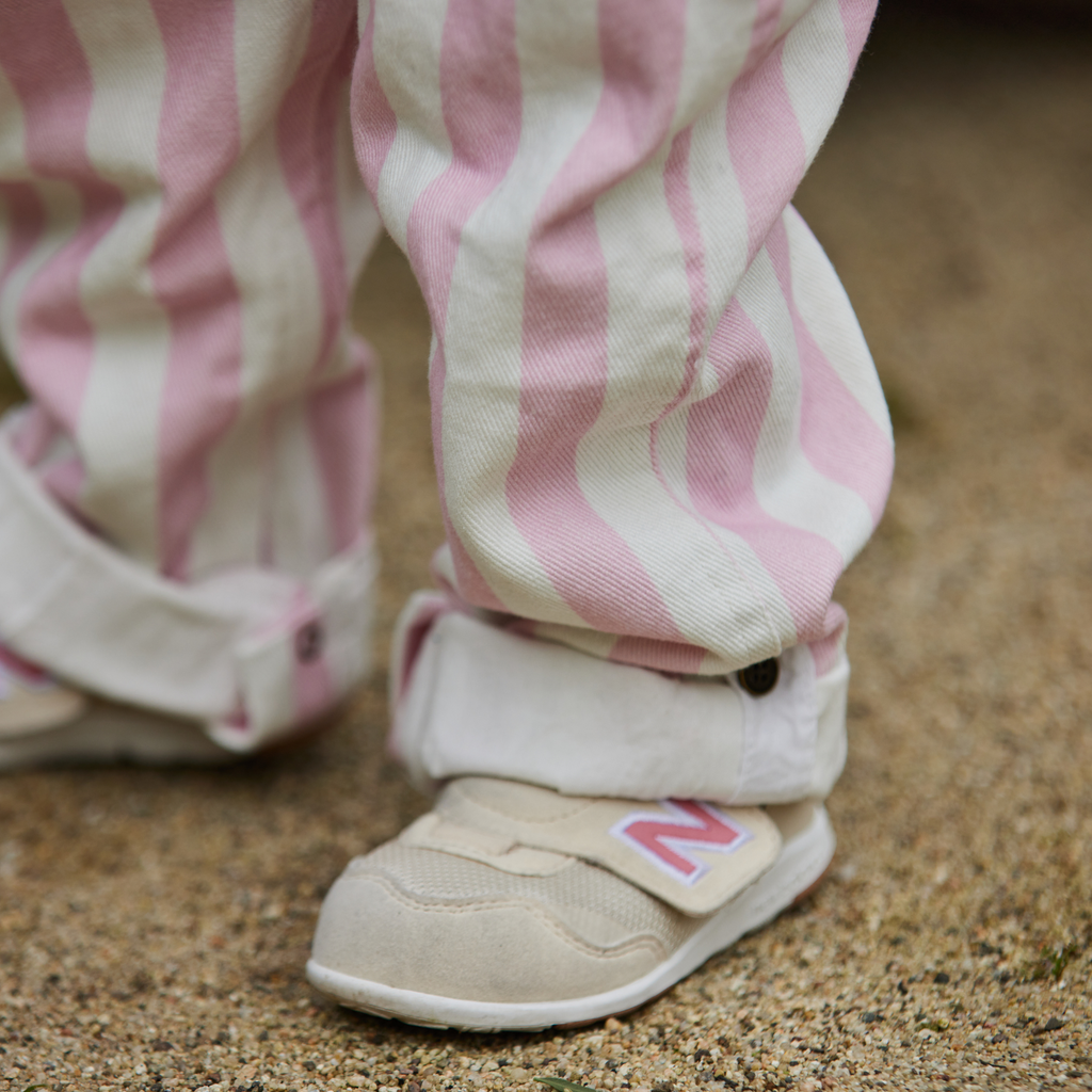 Dotty Dungarees Pink Wide Stripe Dungarees