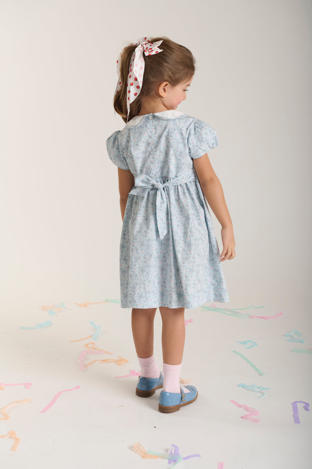 Question Everything Blue Floral Smocked Dress