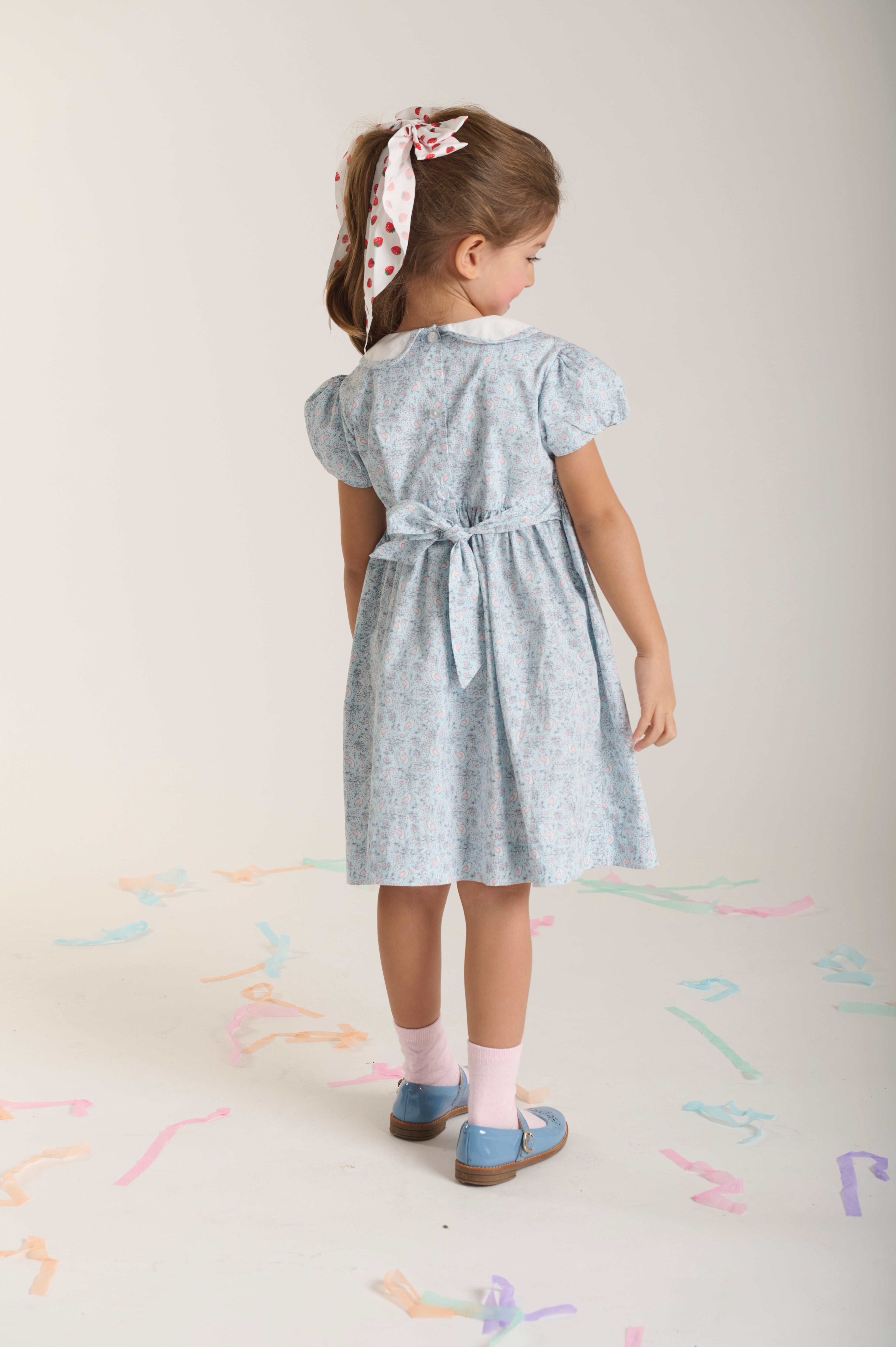 Question Everything Blue Floral Smocked Dress