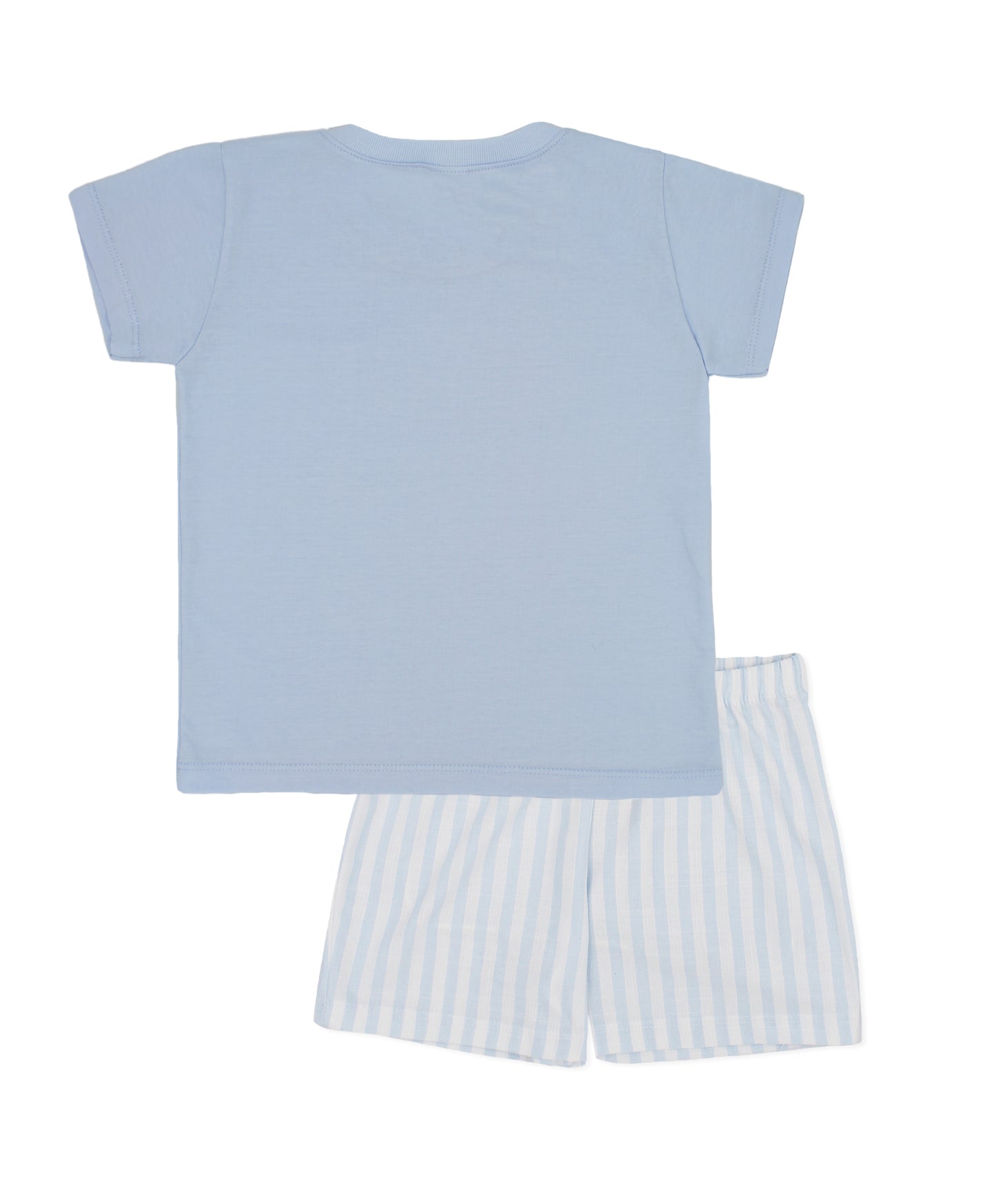 Rapife Blue Stripe T-Shirt and Shorts Set