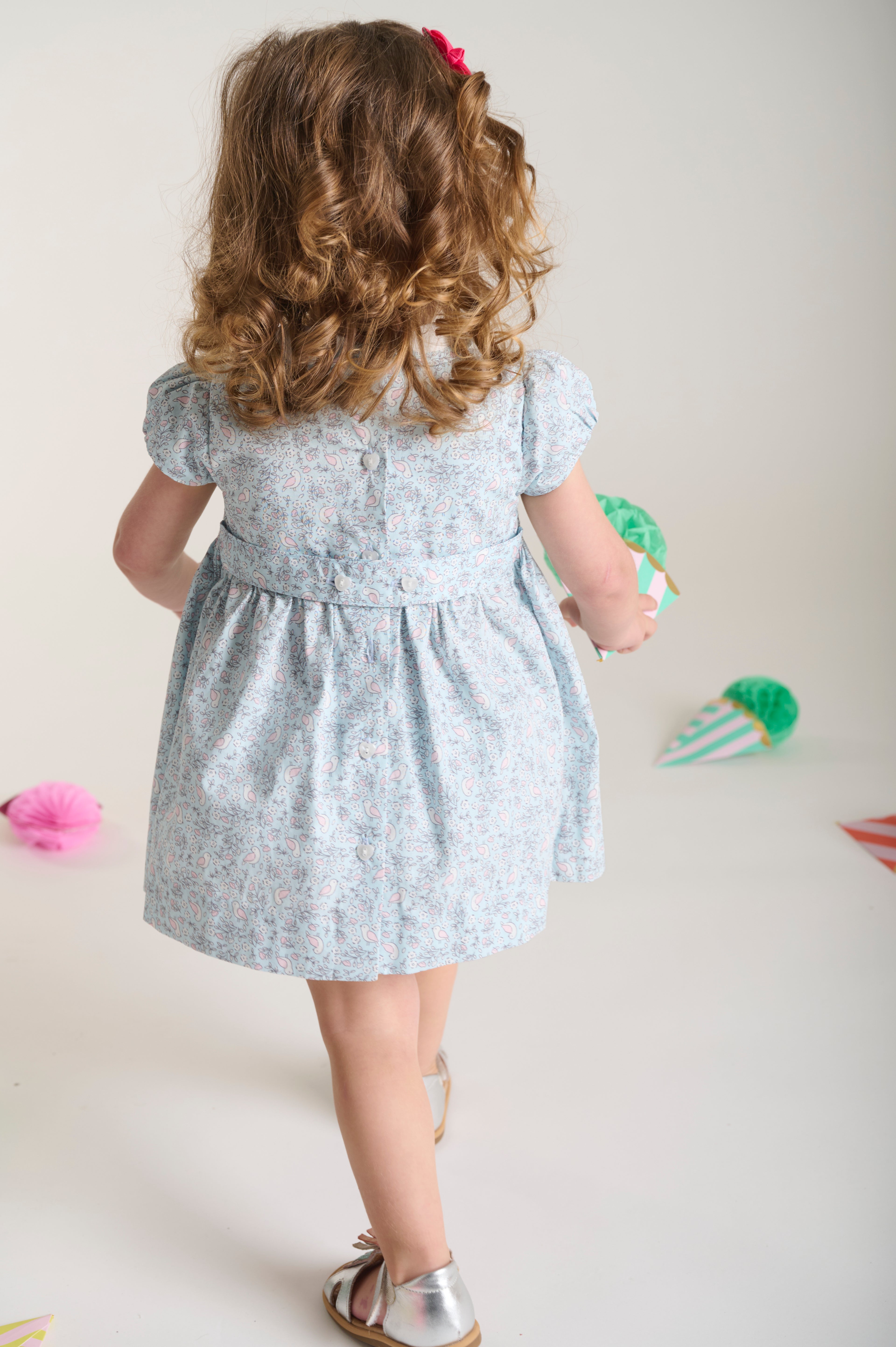Question Everything Blue Floral Smocked Dress