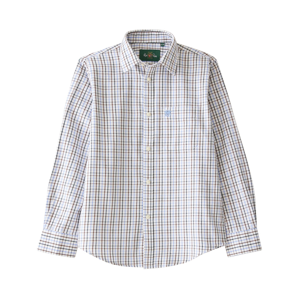 Alan Paine Green, Blue & Brown Check Shirt
