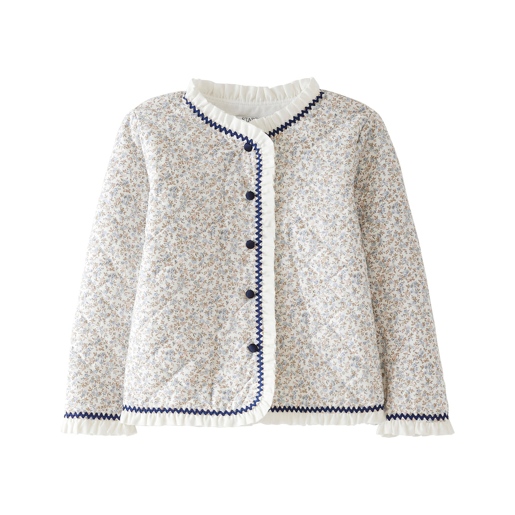 Startsmart Blue Floral Quilted Jacket