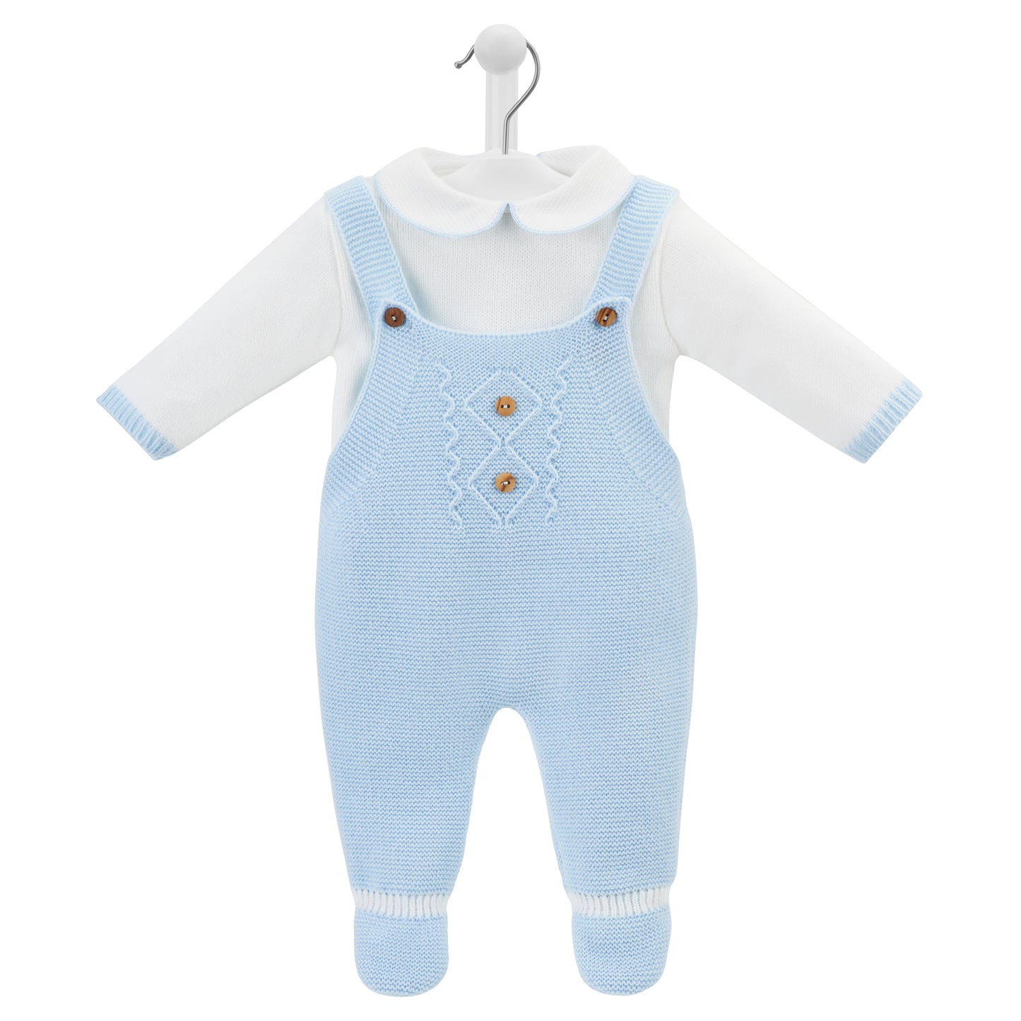 Dandelion Blue Knitted Dungarees & Top