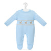 Dandelion Blue Rocking Horse Knitted Onesie