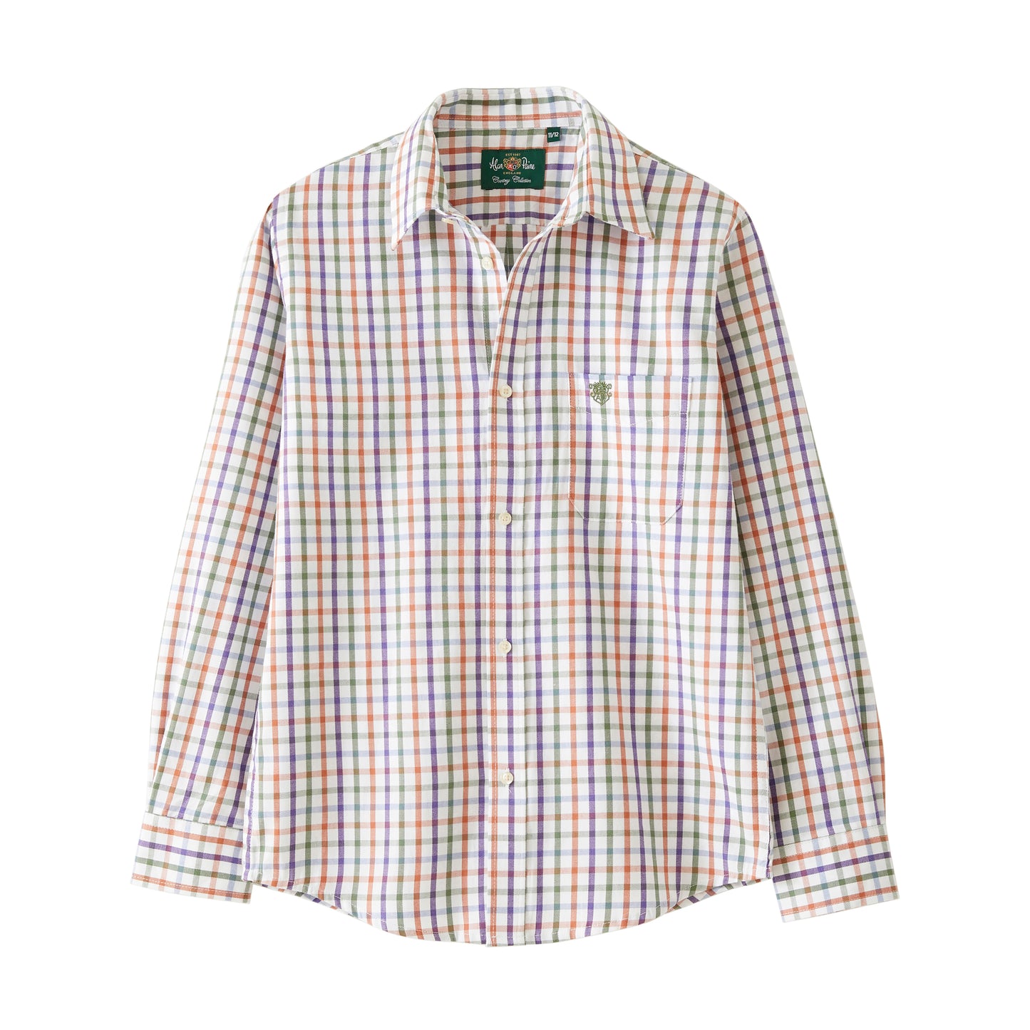 Alan Paine Purple, Green & Orange Check Shirt