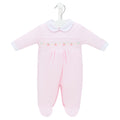 Dandelion Pink Strawberry Smocked Sleepsuit