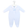 Dandelion Blue Digger Smocked Sleepsuit