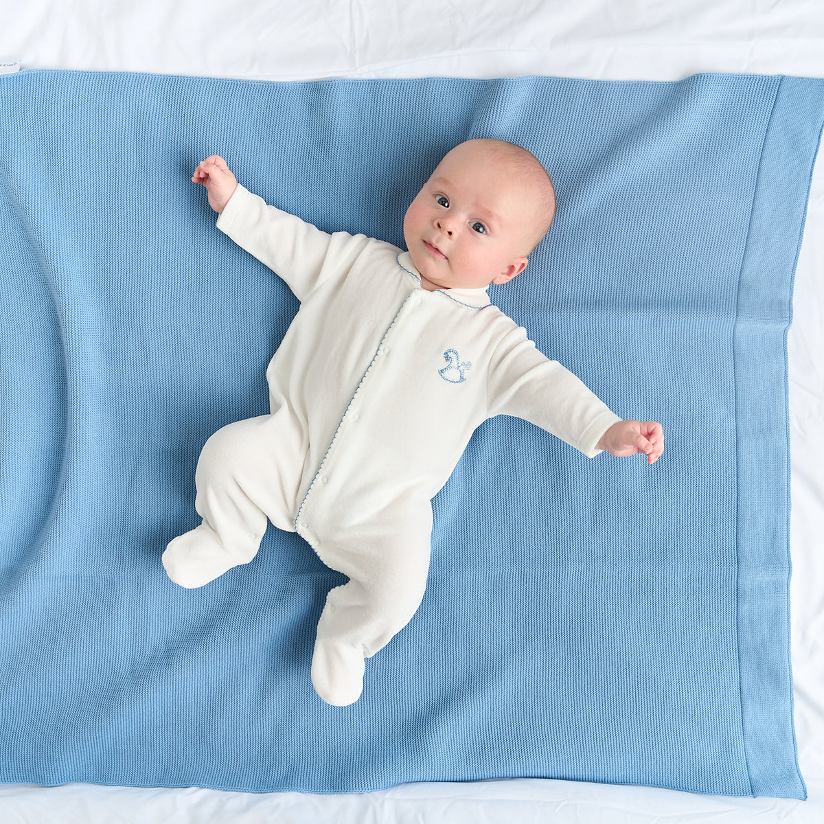 Dandelion Blue Rocking Horse Sleepsuit