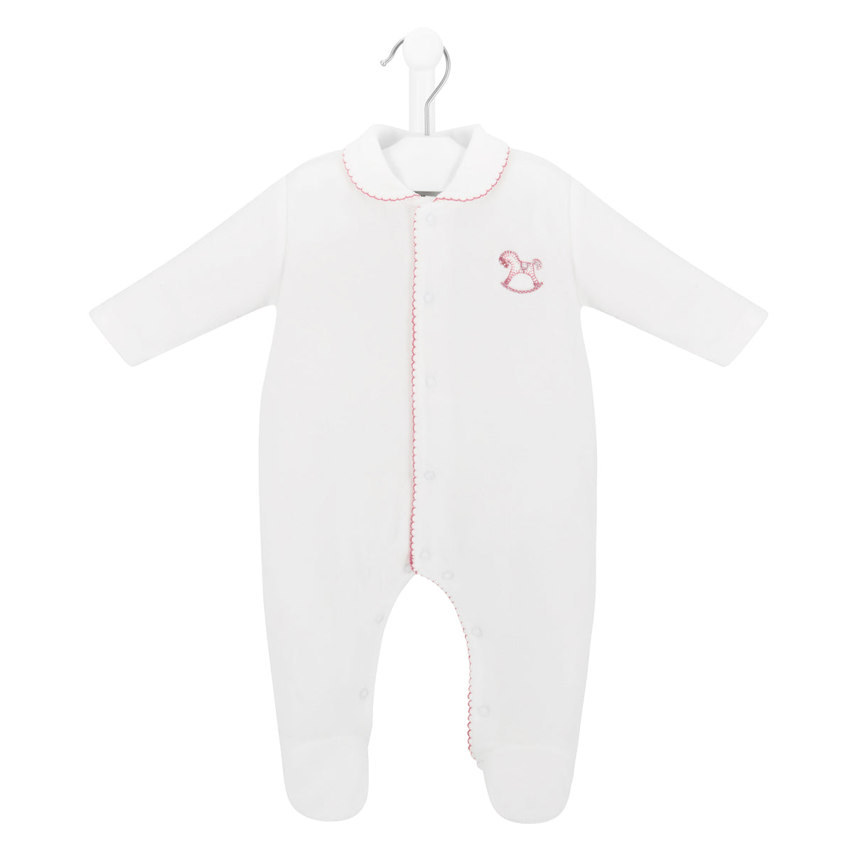 Dandelion Pink Rocking Horse Sleepsuit